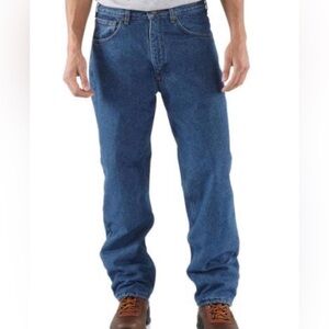 Carhartt‎ flannel lined Blue Jeans  40x30  winter USA made